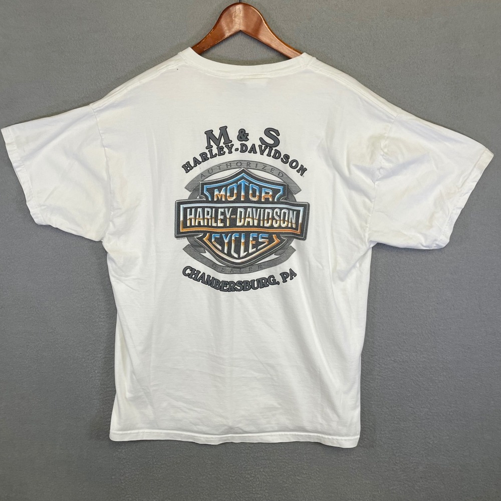 Harley-Davidson 2013 American Classic T-Shirt Mens XL White Made in USA